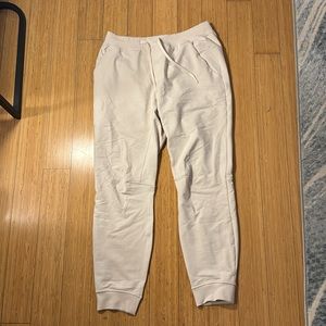 Lululemon White/Cream sweatpants. Size L. Great condition barely worn